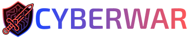 Logo cyberwar with a color